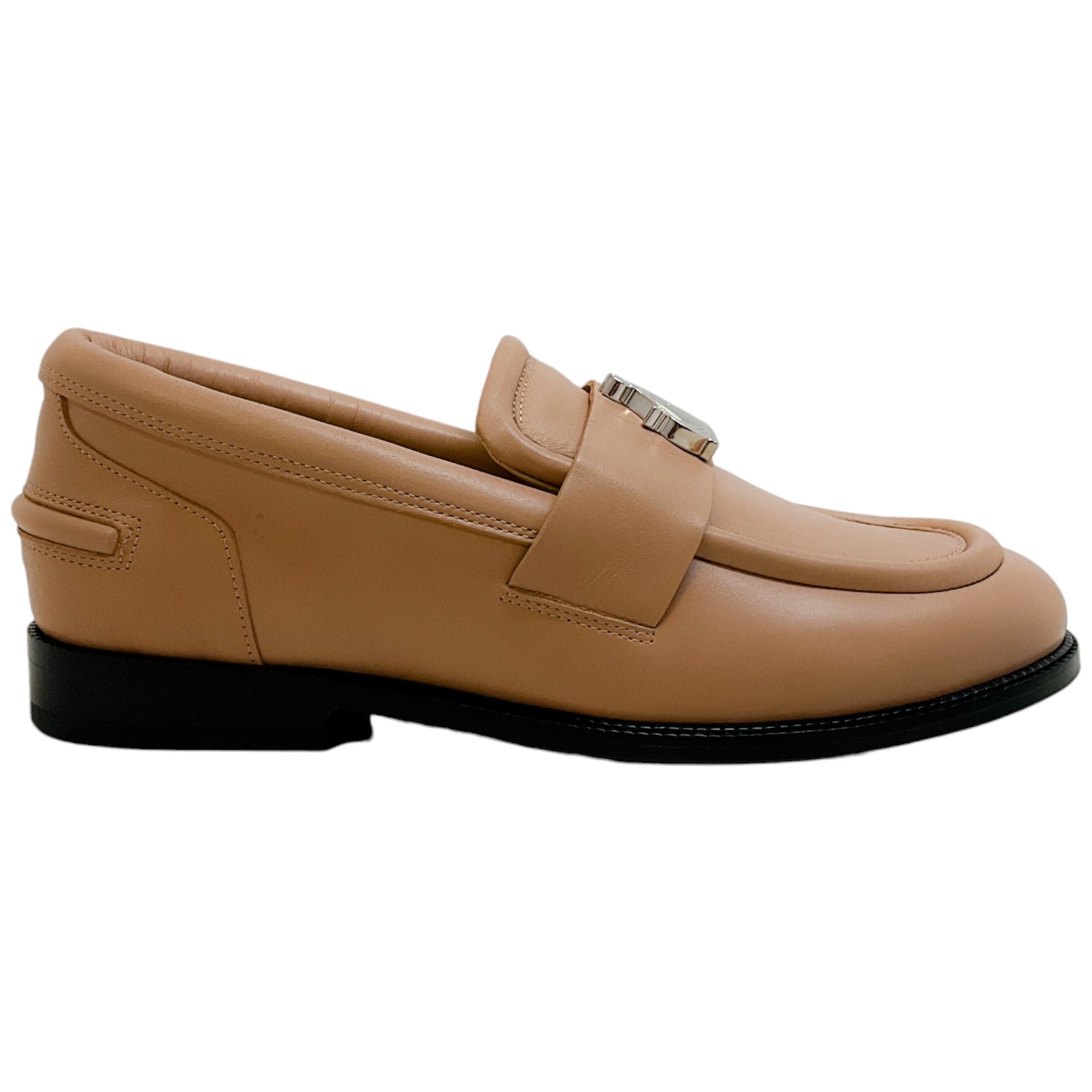 Lanvin Beige Leather M&E Loafers