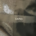 Load image into Gallery viewer, Sapio Black / Silver Metallic Wool Gabardine Smoking Coat
