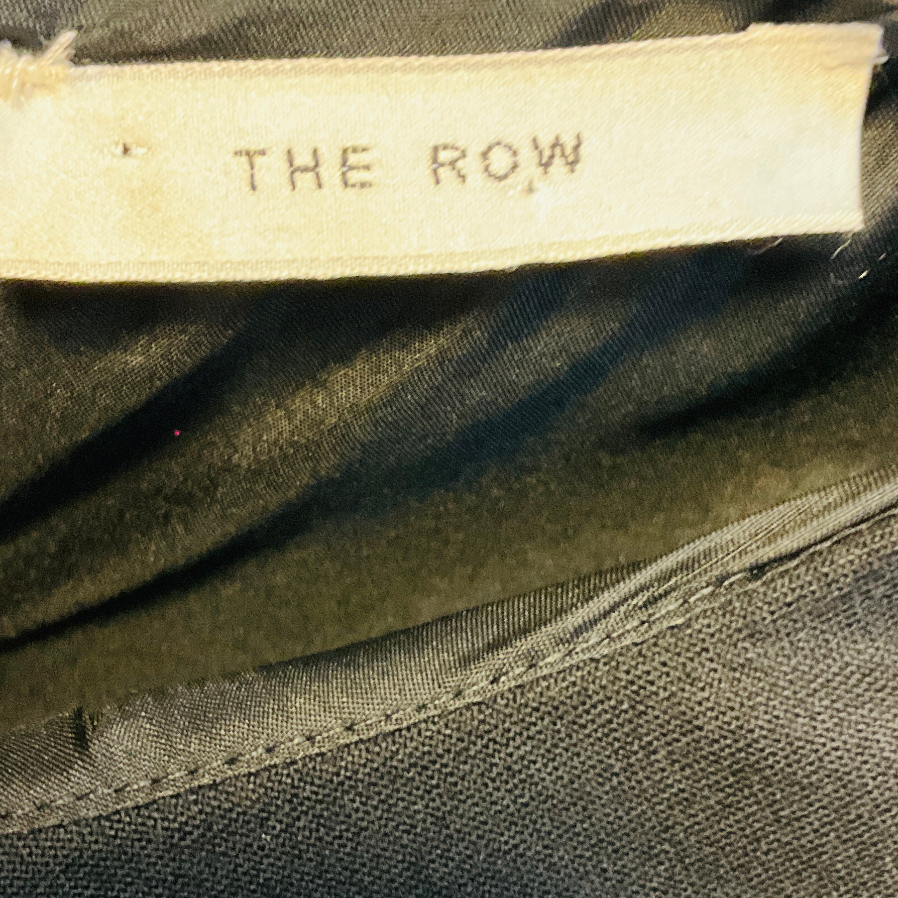 The Row Black Long Sleeved Wool Stretch Dress with Belt