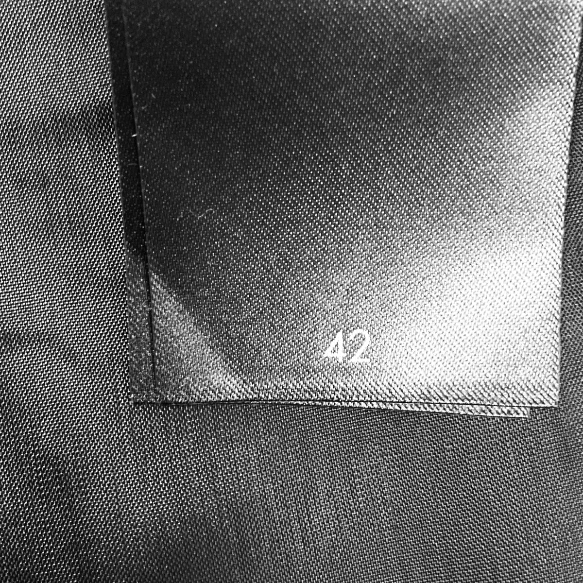 Sapio Black / Silver Metallic Wool Gabardine Smoking Coat