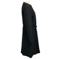 Load image into Gallery viewer, The Row Black Long Sleeved Wool Stretch Dress with Belt
