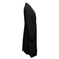Load image into Gallery viewer, Sapio Black / Silver Metallic Wool Gabardine Smoking Coat
