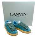 Load image into Gallery viewer, Lanvin Blue Budgie Light Curb Low Top Sneakers
