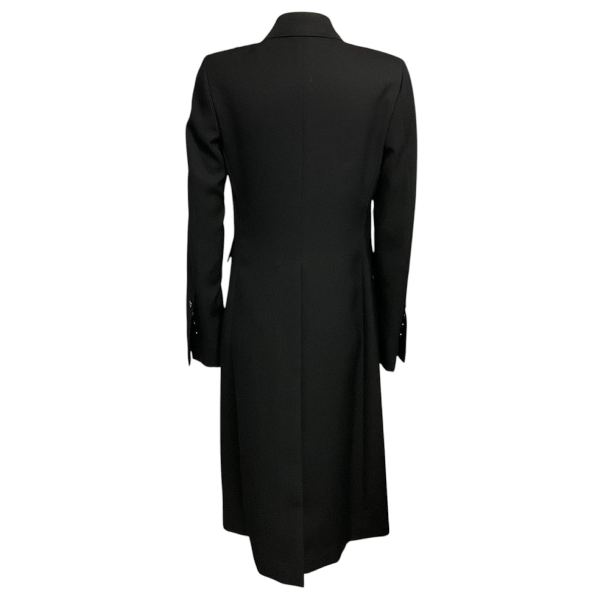 Sapio Black / Silver Metallic Wool Gabardine Smoking Coat