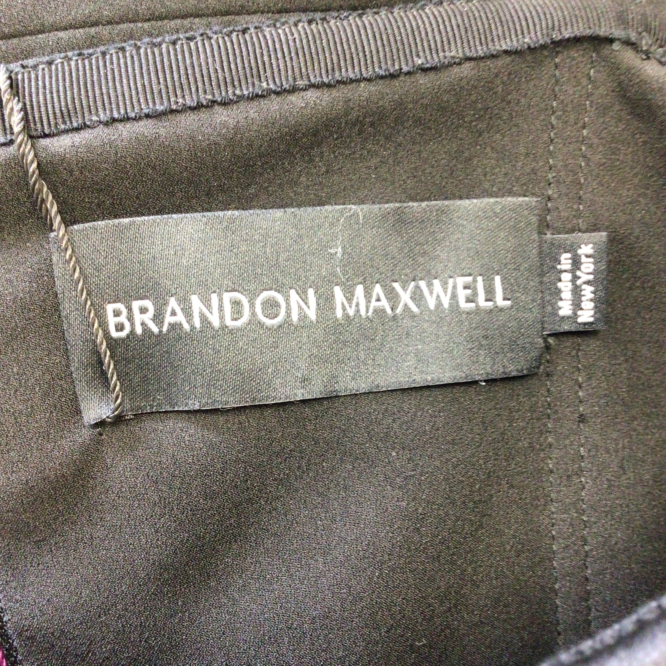 Brandon Maxwell Black Off-the-Shoulder Silk Midi Dress