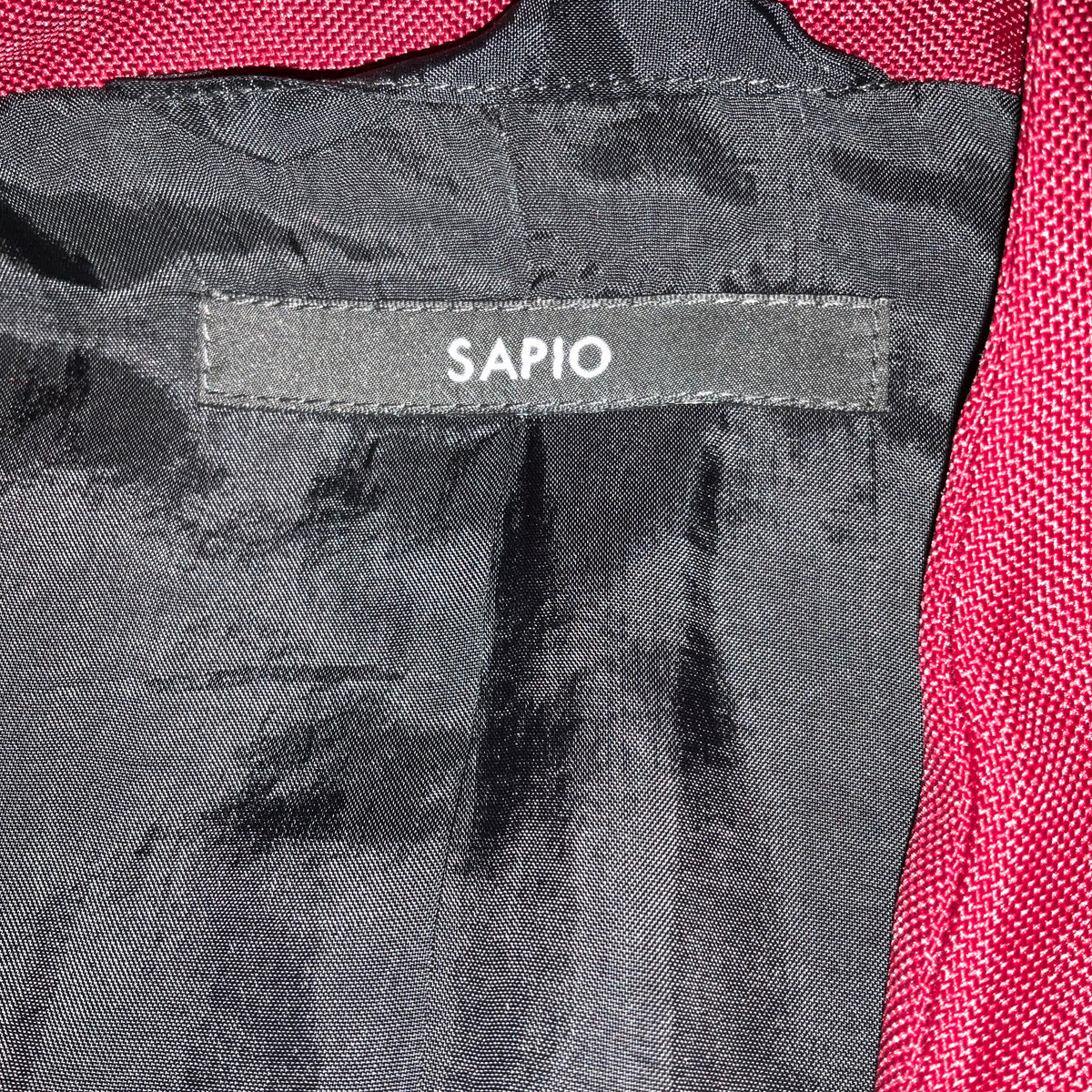 Sapio Bordeaux Red Collarless Blazer