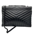 Load image into Gallery viewer, Saint Laurent Black Quilted Matelasse Leather YSL Monogram Large Loulou Chain Shoulder Bag
