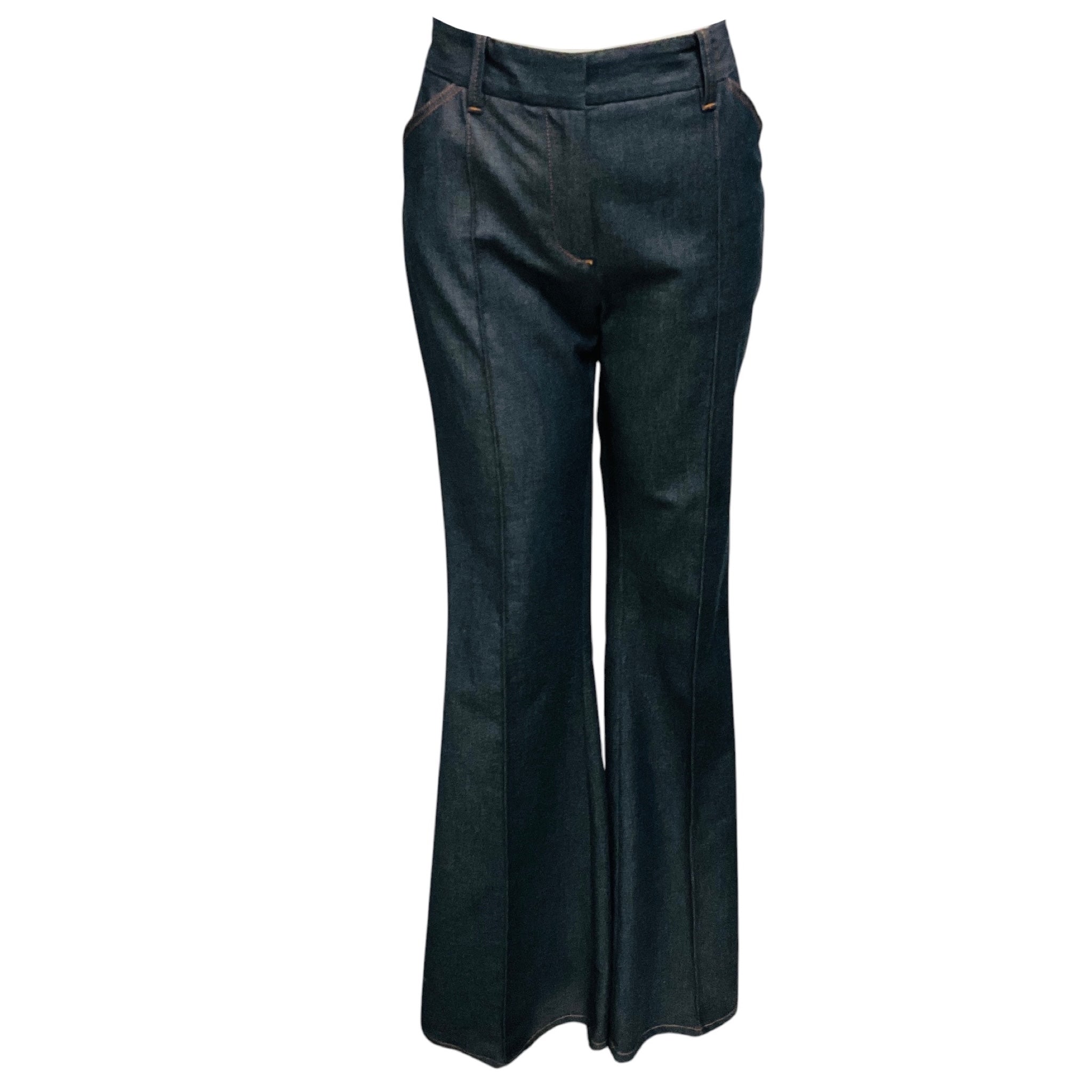 Barbara Bui Dark Blue Cotton Flared Jeans