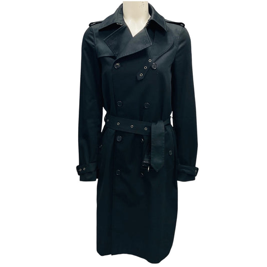 Saint Laurent Black Classic Trench Coat with Belt