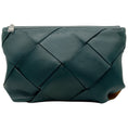 Load image into Gallery viewer, Bottega Veneta Limited Edition Raintree Nappa Leather Maxi Blown Up Intrecciato Pouch Clutch

