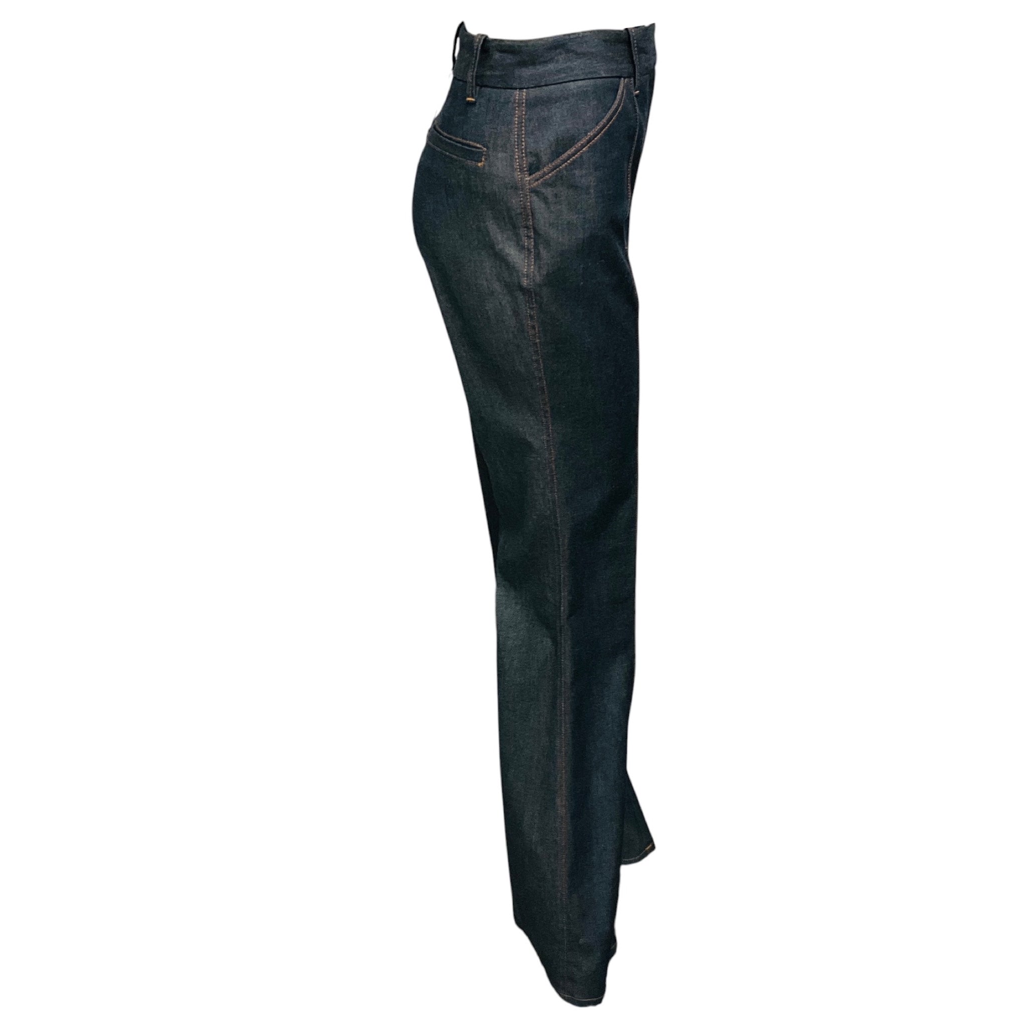 Barbara Bui Dark Blue Cotton Flared Jeans