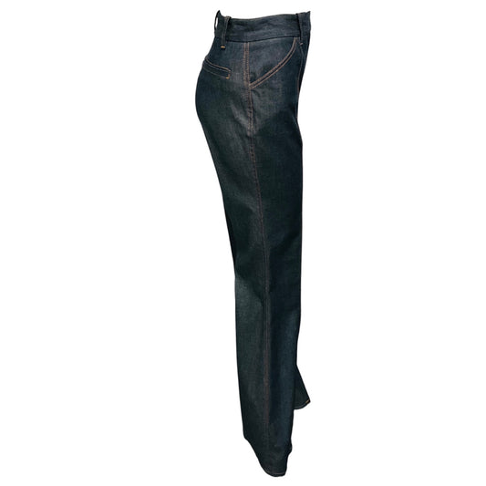 Barbara Bui Dark Blue Cotton Flared Jeans