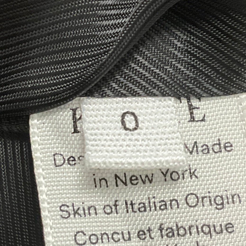 Khaite Black Patent Lambskin Leather Midi Pencil Skirt