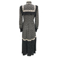 Load image into Gallery viewer, Celine Black / Off White Printed Viscose Prairie Dress
