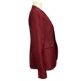 Load image into Gallery viewer, Sapio Bordeaux Red Collarless Blazer
