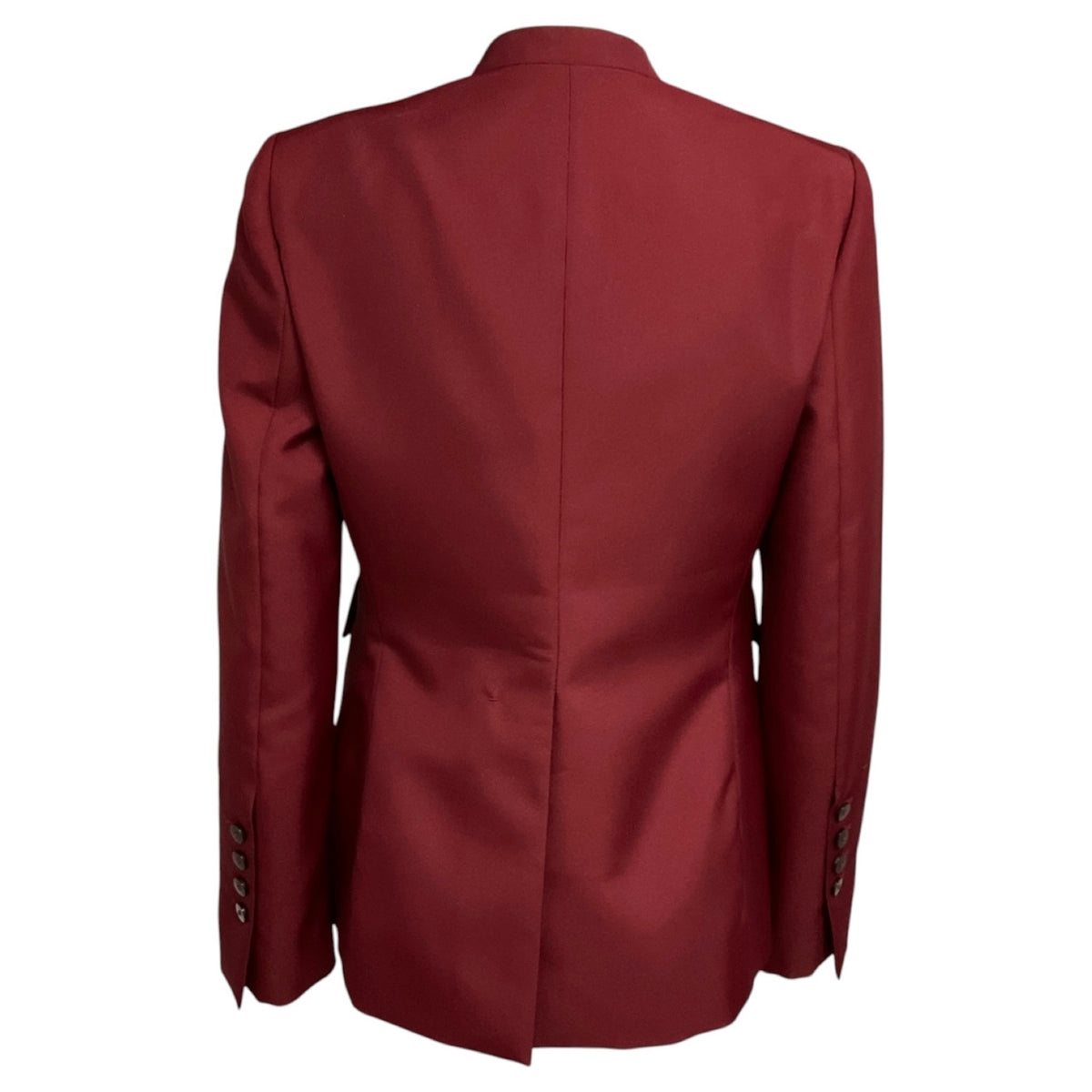 Sapio Bordeaux Red Collarless Blazer