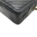Load image into Gallery viewer, Chanel Vintage Black Leather Chevron Stitched Shoulder Bag
