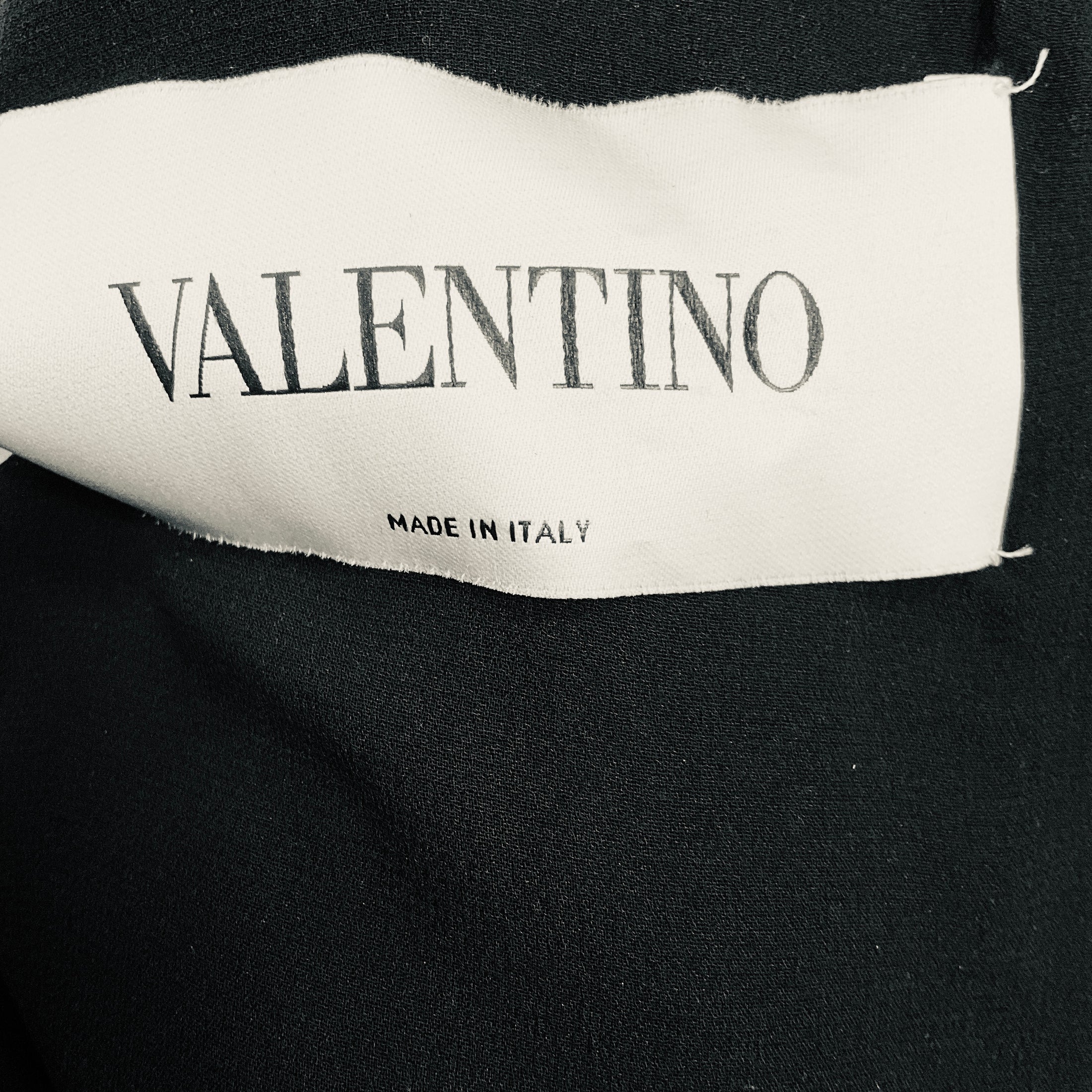 Valentino Black Embroidered Lace Cocktail Dress