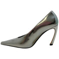 Load image into Gallery viewer, Lanvin Silver Leather Swing Pumps
