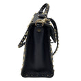 Load image into Gallery viewer, Valentino Blue Leather Top Handle Rockstud Handbag
