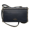 Load image into Gallery viewer, Valentino Blue Leather Top Handle Rockstud Handbag
