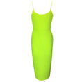 Load image into Gallery viewer, Alex Perry Neon Yellow Zane Stretch Crepe Singlet Dress
