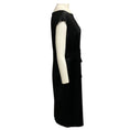 Load image into Gallery viewer, St. John Black Satin Midi Cocktail Dress
