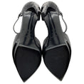 Load image into Gallery viewer, Saint Laurent Black Snake T Strap Pumps with Silver Studs
