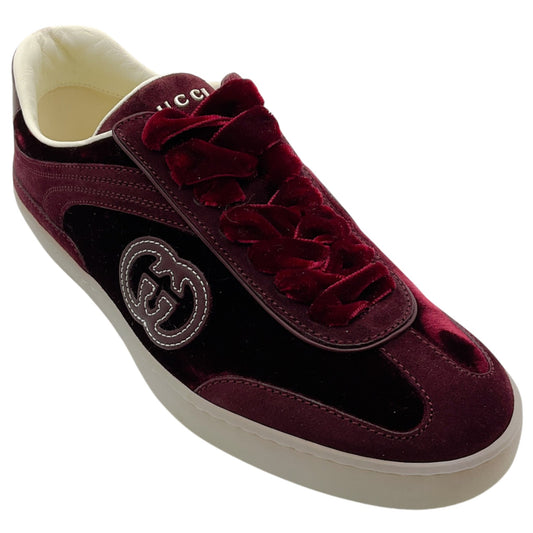 Gucci G75 Burgundy Velvet / Suede Sneakers
