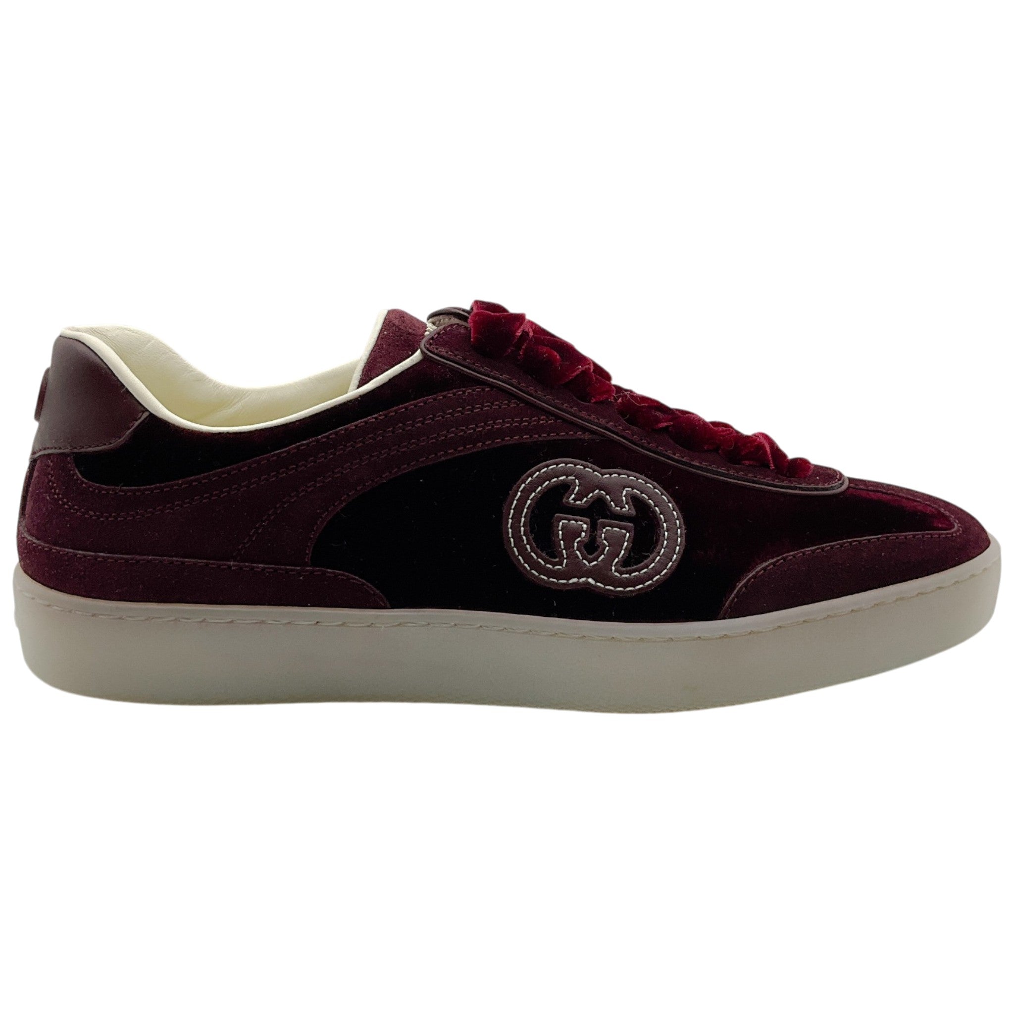 Gucci G75 Burgundy Velvet / Suede Sneakers