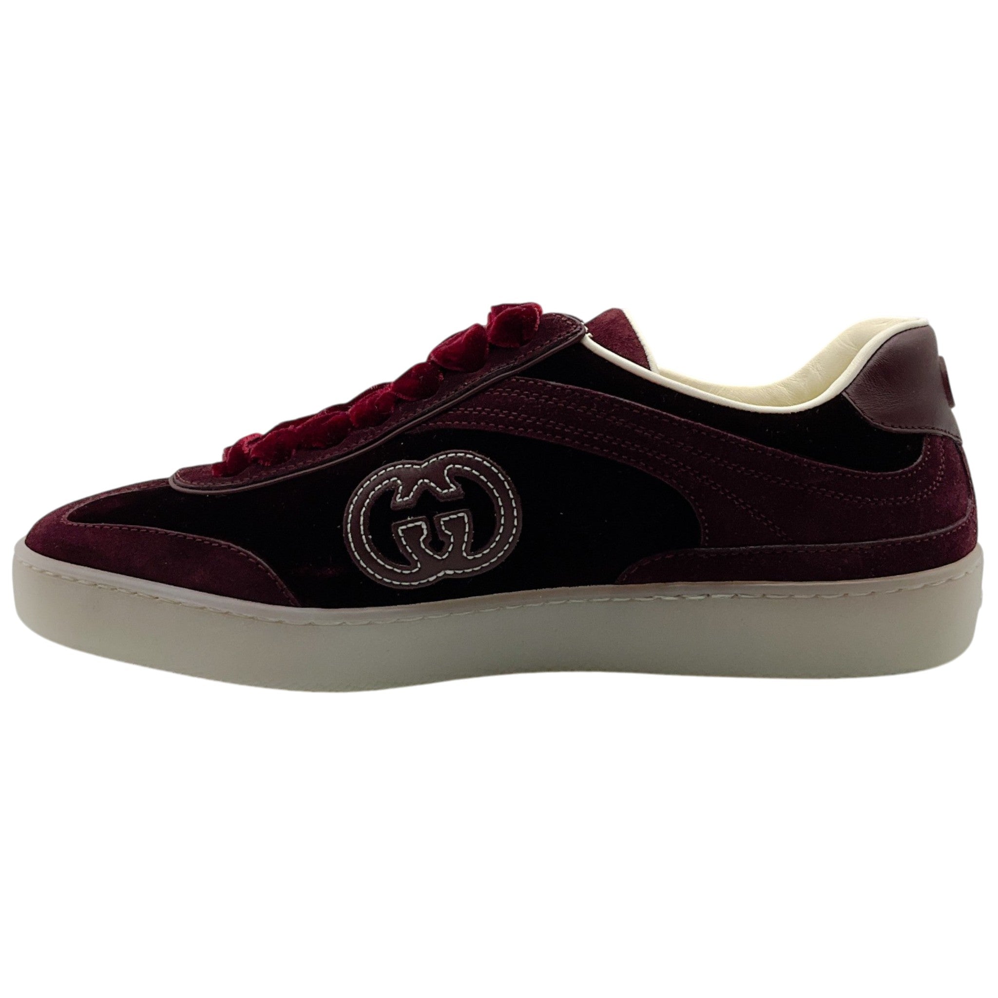 Gucci G75 Burgundy Velvet / Suede Sneakers