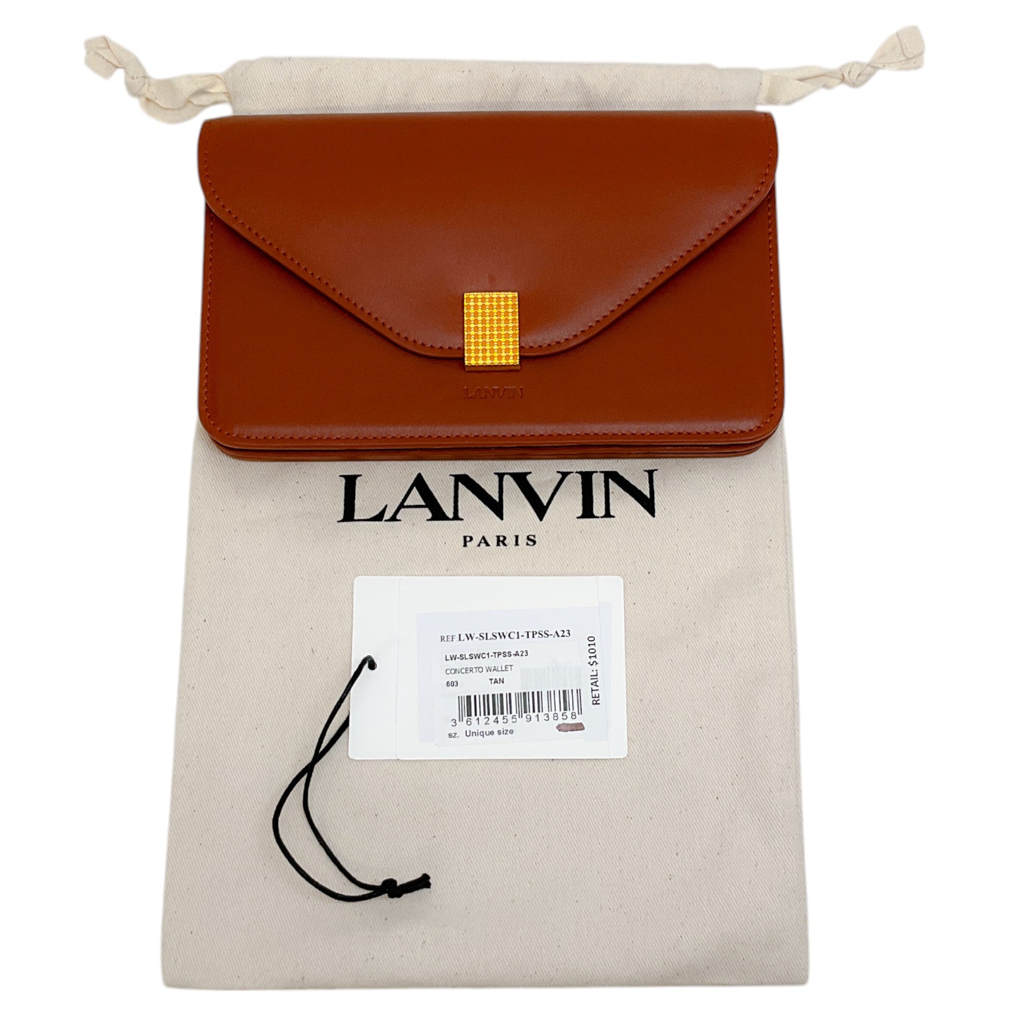 Lanvin Tan Leather Concerto Wallet