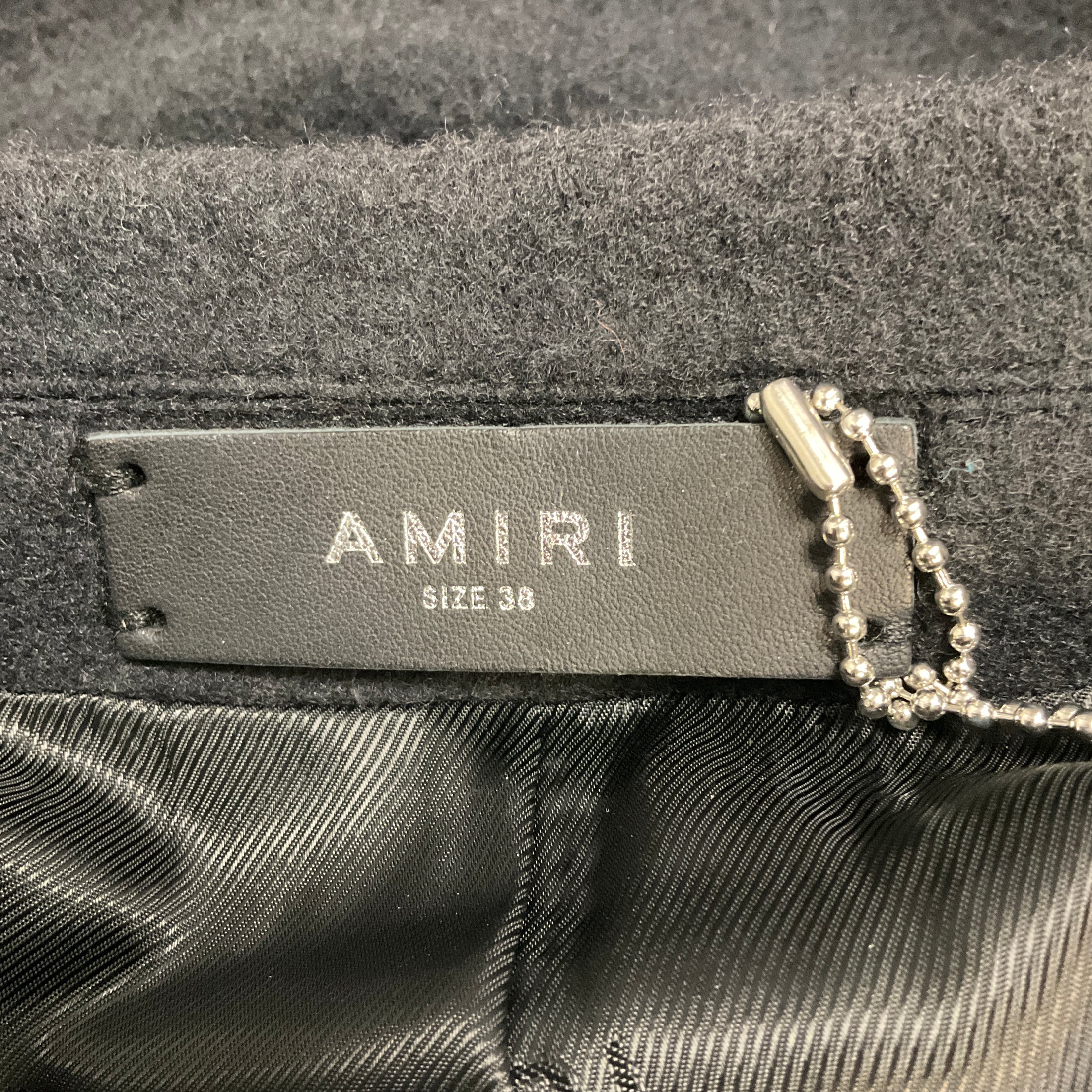 Amiri Navy Single Breasted Dress Coat