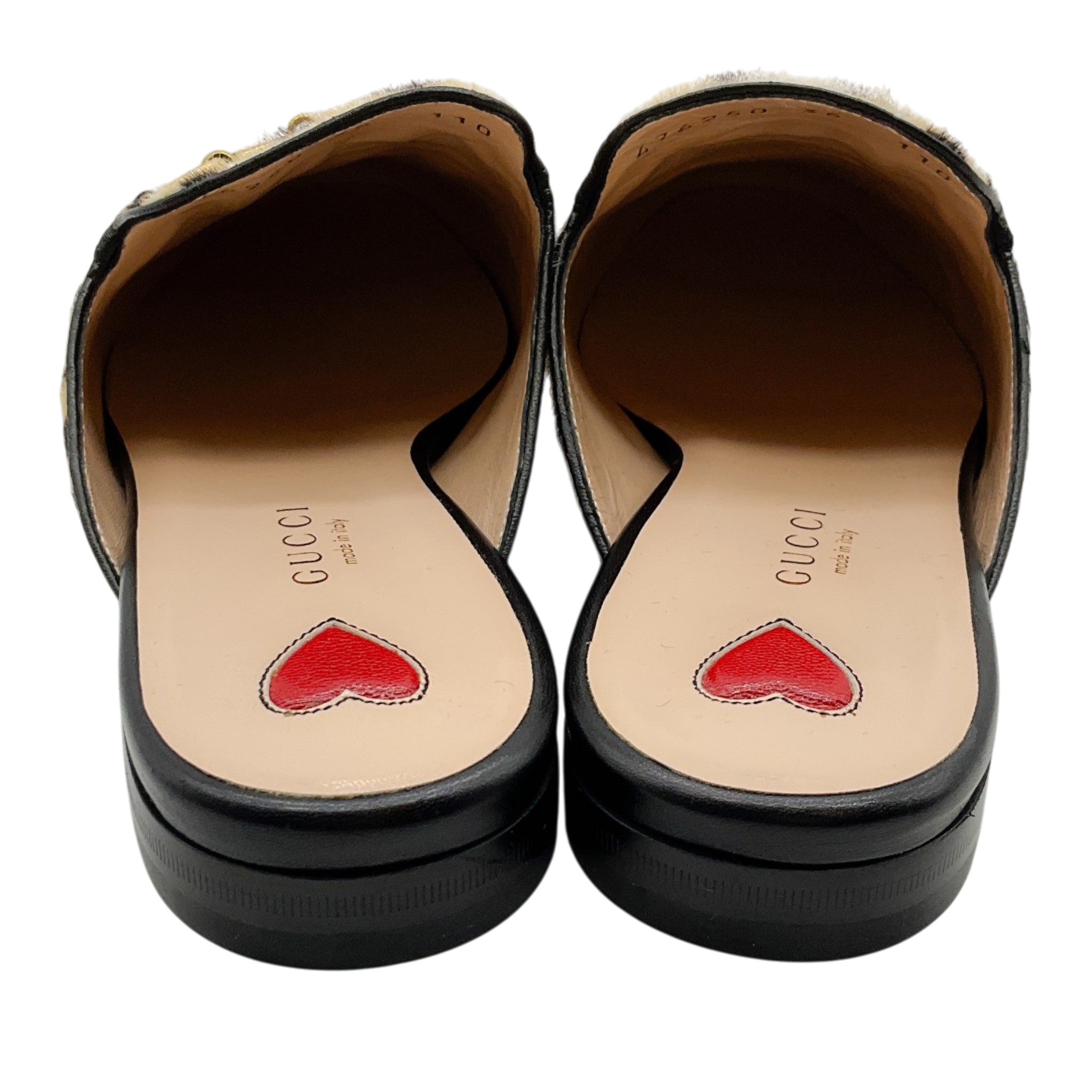 Gucci Leopard Print Calf Hair Princetown Mules