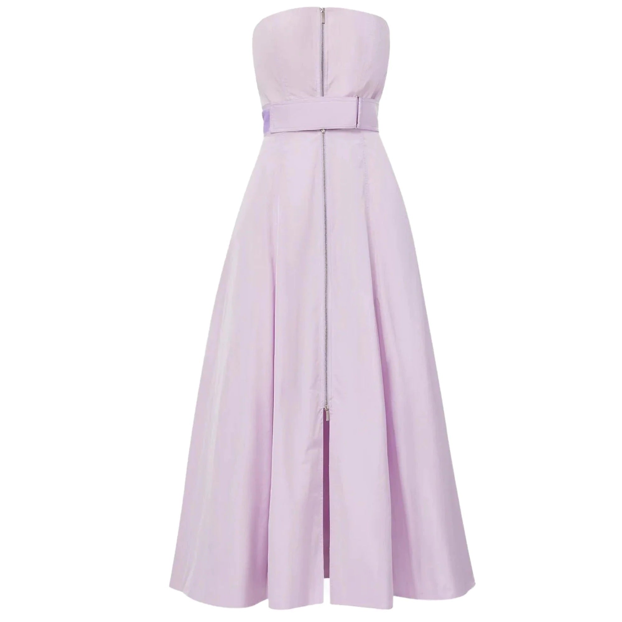 Brandon Maxwell Wisteria Rebecca Strapless A-Line Dress