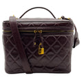 Load image into Gallery viewer, Chanel Burgundy Quilted Leather Vanity Case

