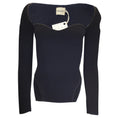 Load image into Gallery viewer, Khaite Maddy Black Long Sleeved Ribbed Knit Sweater
