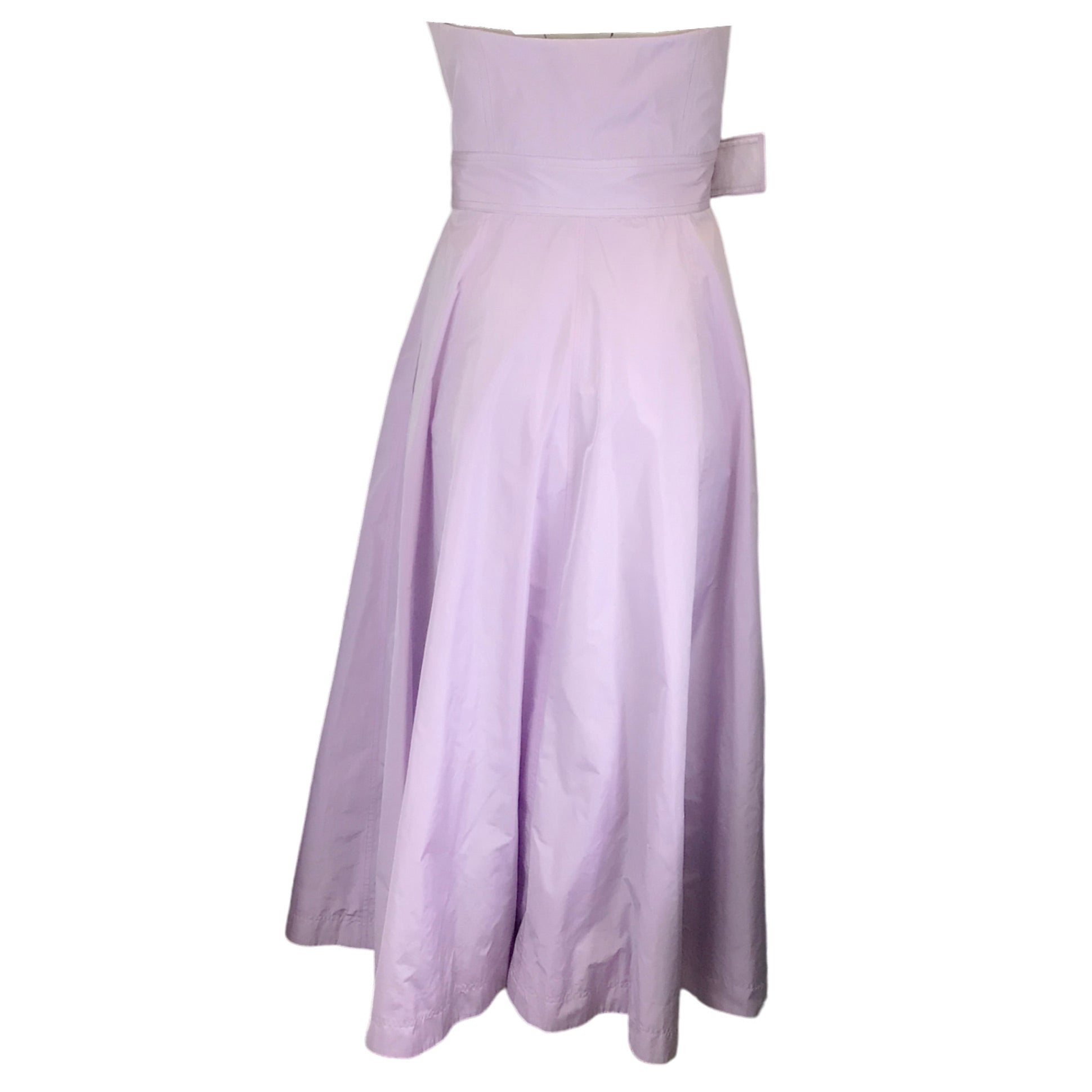 Brandon Maxwell Wisteria Rebecca Strapless A-Line Dress