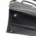 Load image into Gallery viewer, Valentino Black / Gold Medium One Stud Leather Handbag
