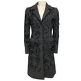 Load image into Gallery viewer, Prada Charcoal Grey / Black Bead Embellished Wool Coat
