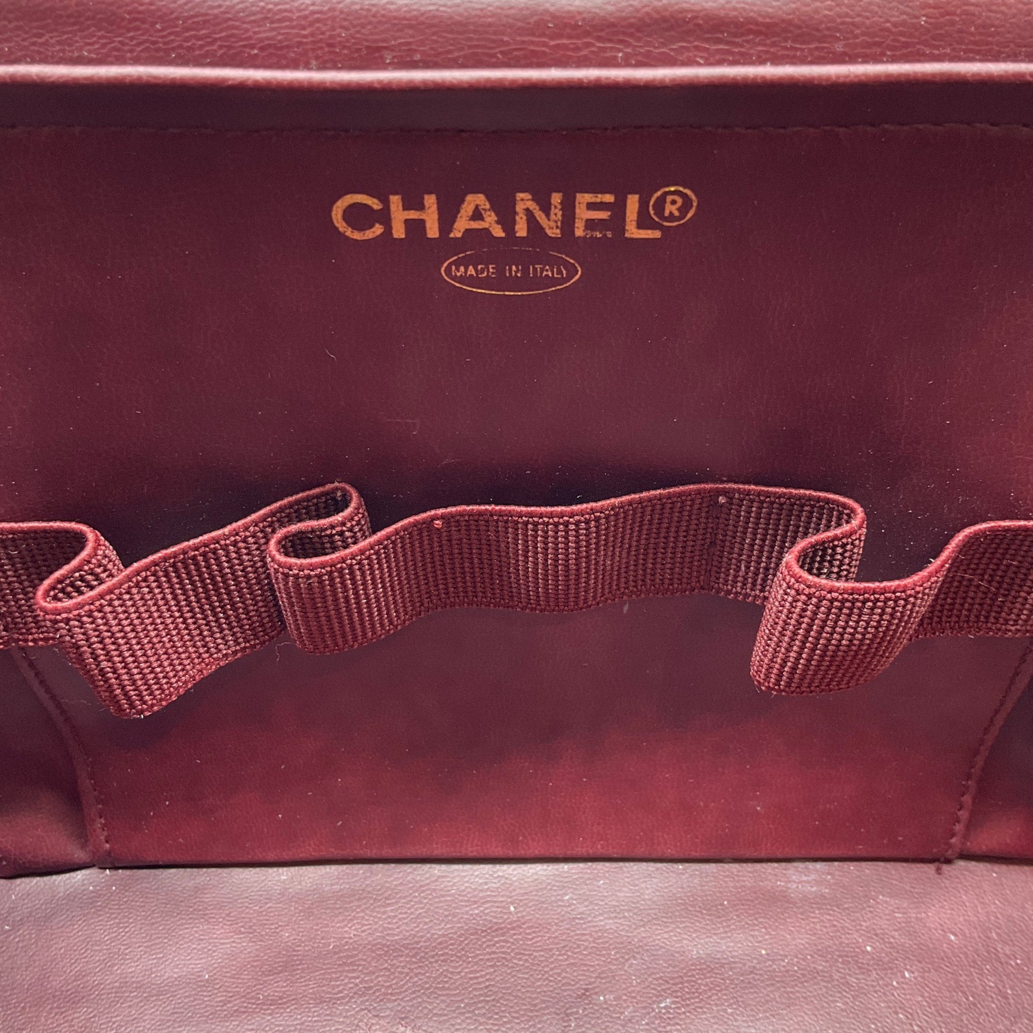Chanel Burgundy Quilted Leather Vanity Case