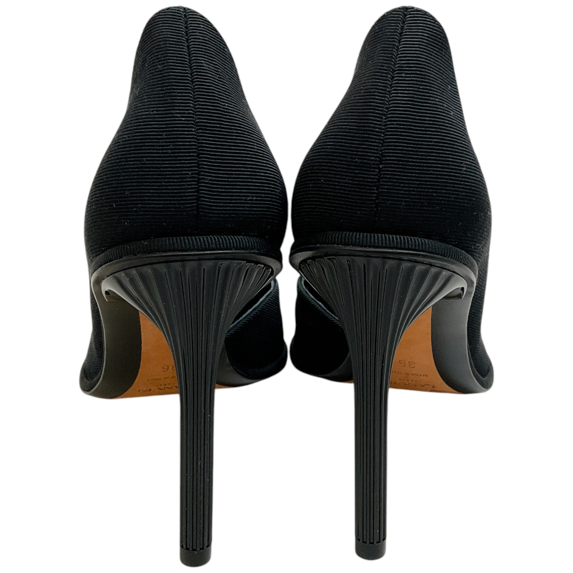 Lanvin Black Grosgrain Elegant Femme Pumps