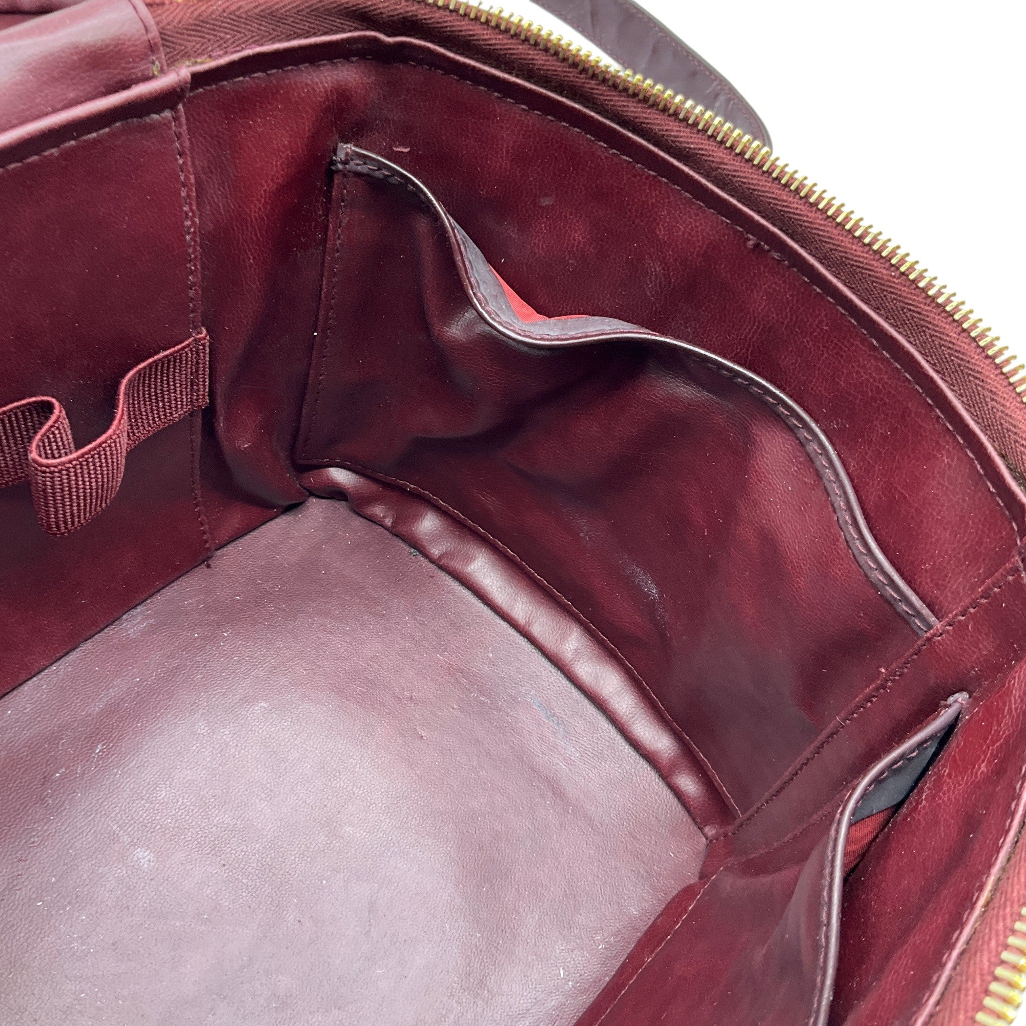 Chanel Burgundy Quilted Leather Vanity Case