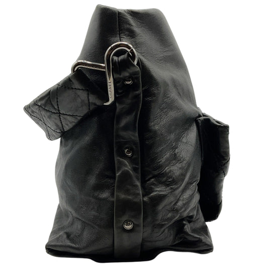 Chanel Black Lambskin Leather 8 Knots Hobo Bag