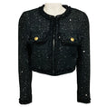 Load image into Gallery viewer, Alice + Olivia Black Dumont Tweed Boxy Jacket
