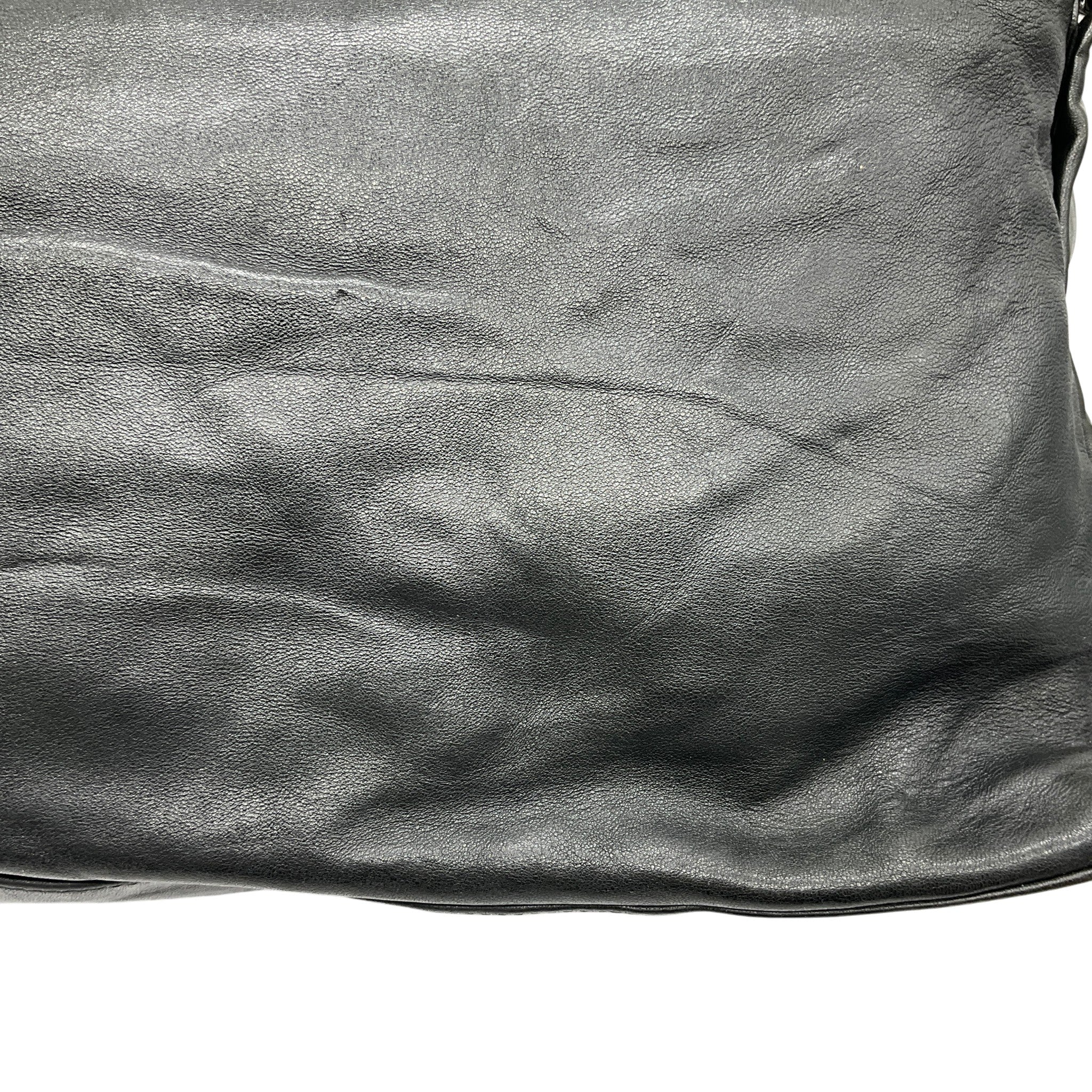 Chanel Black Lambskin Leather 8 Knots Hobo Bag