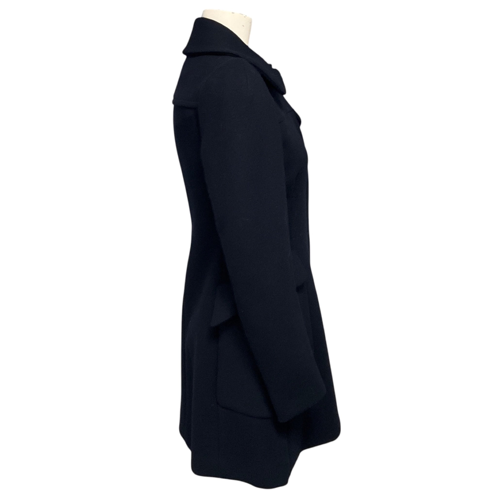 Prada Navy Blue Structured Wool Coat