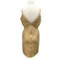 Load image into Gallery viewer, Herve Leger Gold Champagne Ari Bandage Mini Dress
