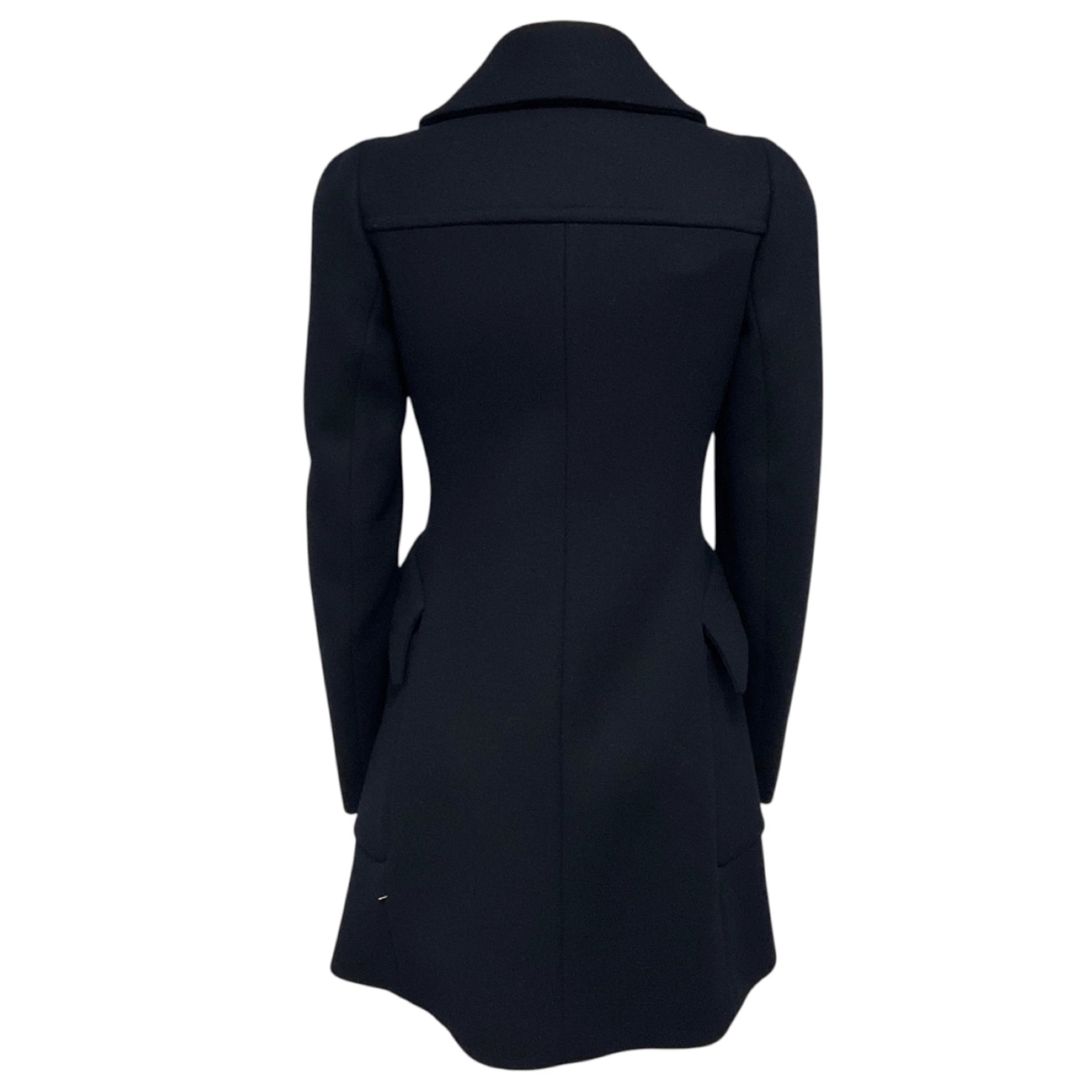 Prada Navy Blue Structured Wool Coat