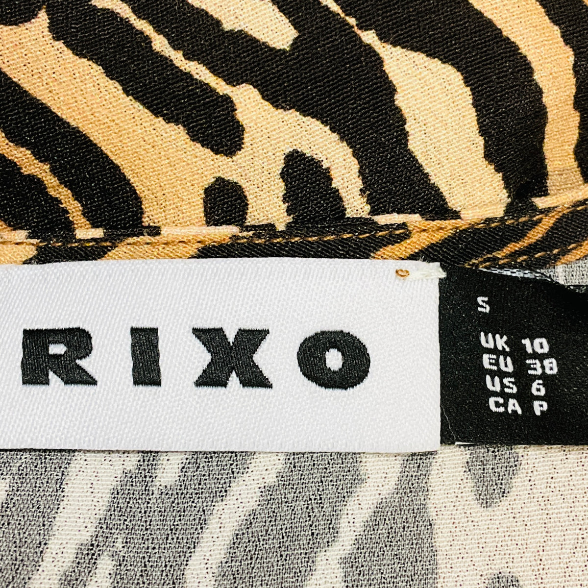 Rixo Tan / Black Karen Leopard Print Crepe Midi Dress